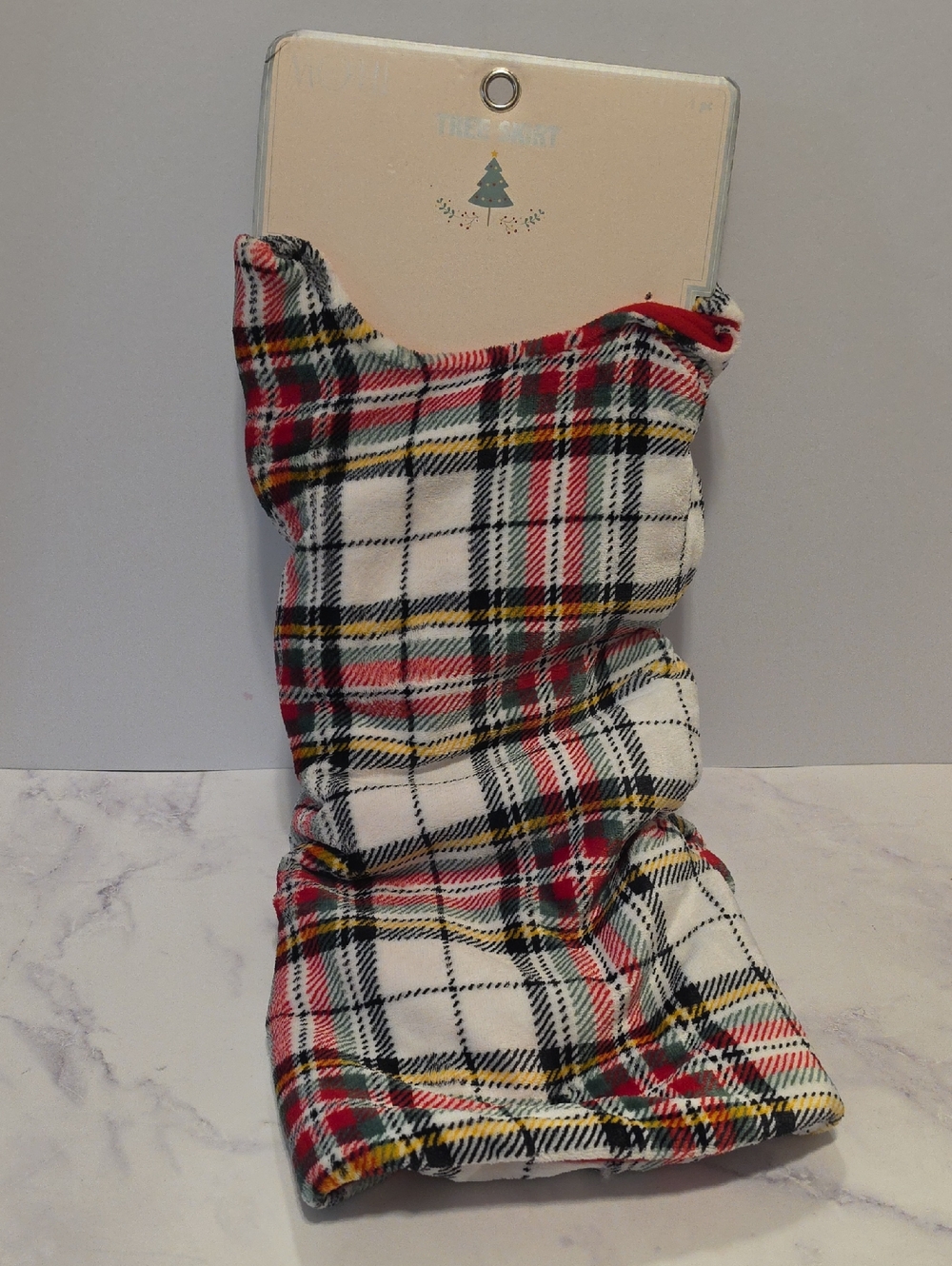 Motif Plaid Christmas Tree Skirt Brand New